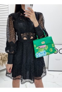 Luxusné čipkované šaty Ashanti - čierne